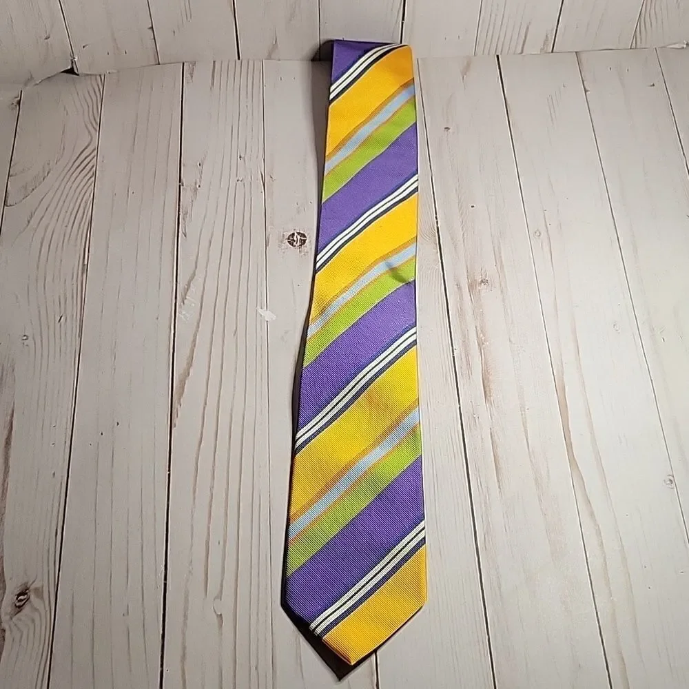 Robert Jensen Colorful Silk Tie New